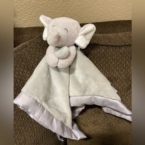 Carters Gray Elephant Plush Lovey Baby Security Blanket - Picture 2 of 9